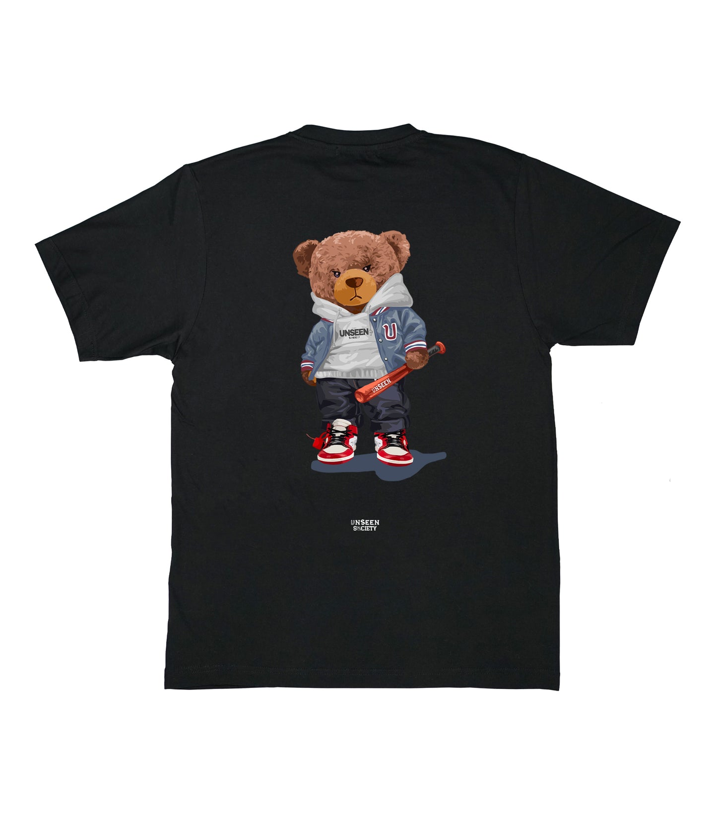 Bear with bat tee