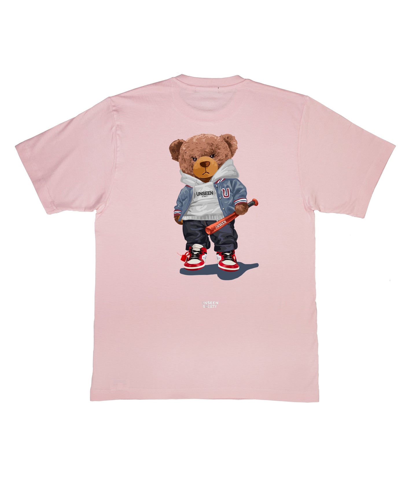 Bear with bat tee