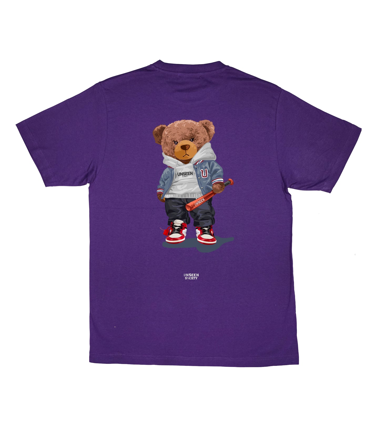 Bear with bat tee