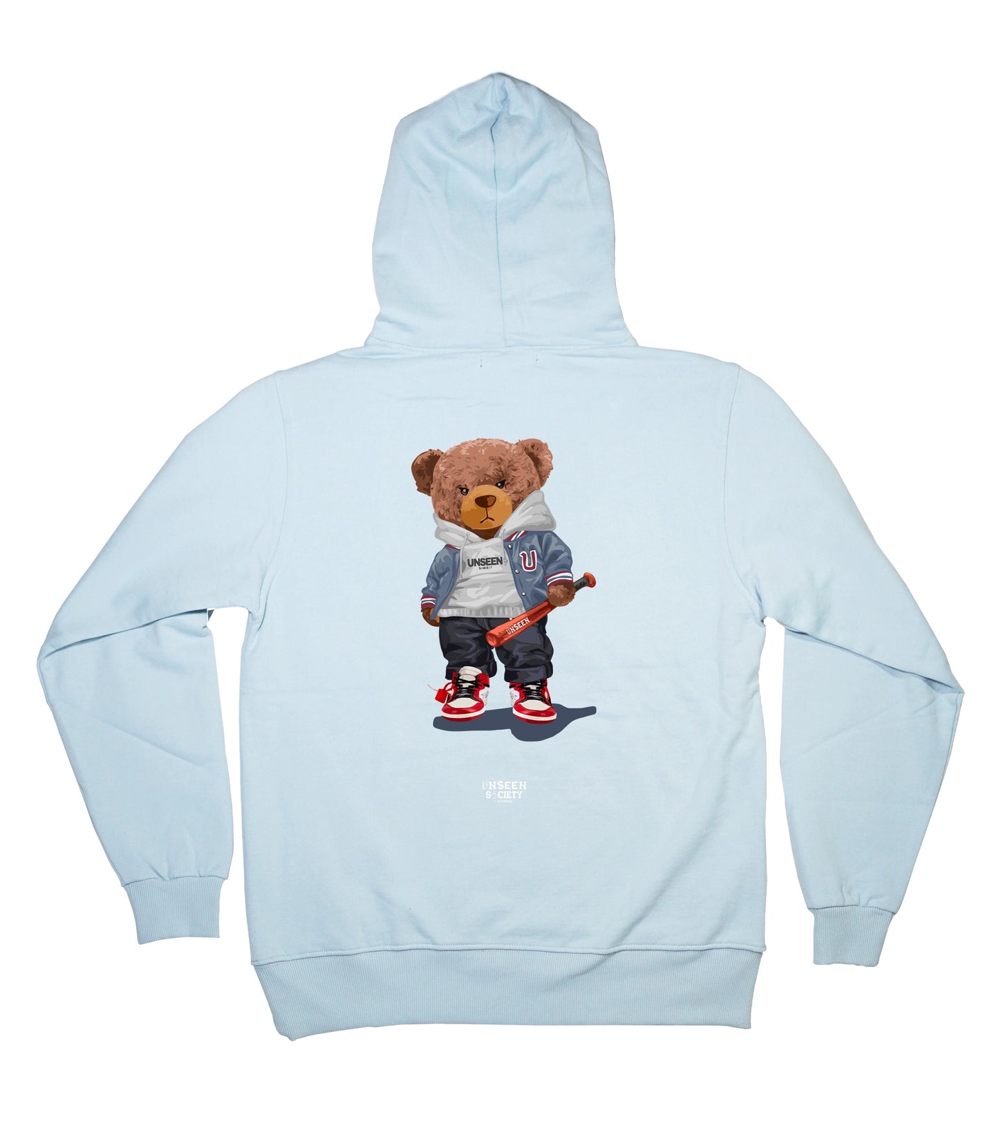 Bear with bat hoodie