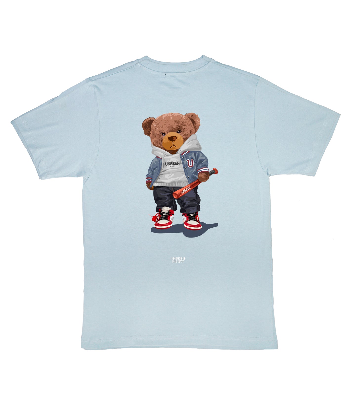 Bear with bat tee