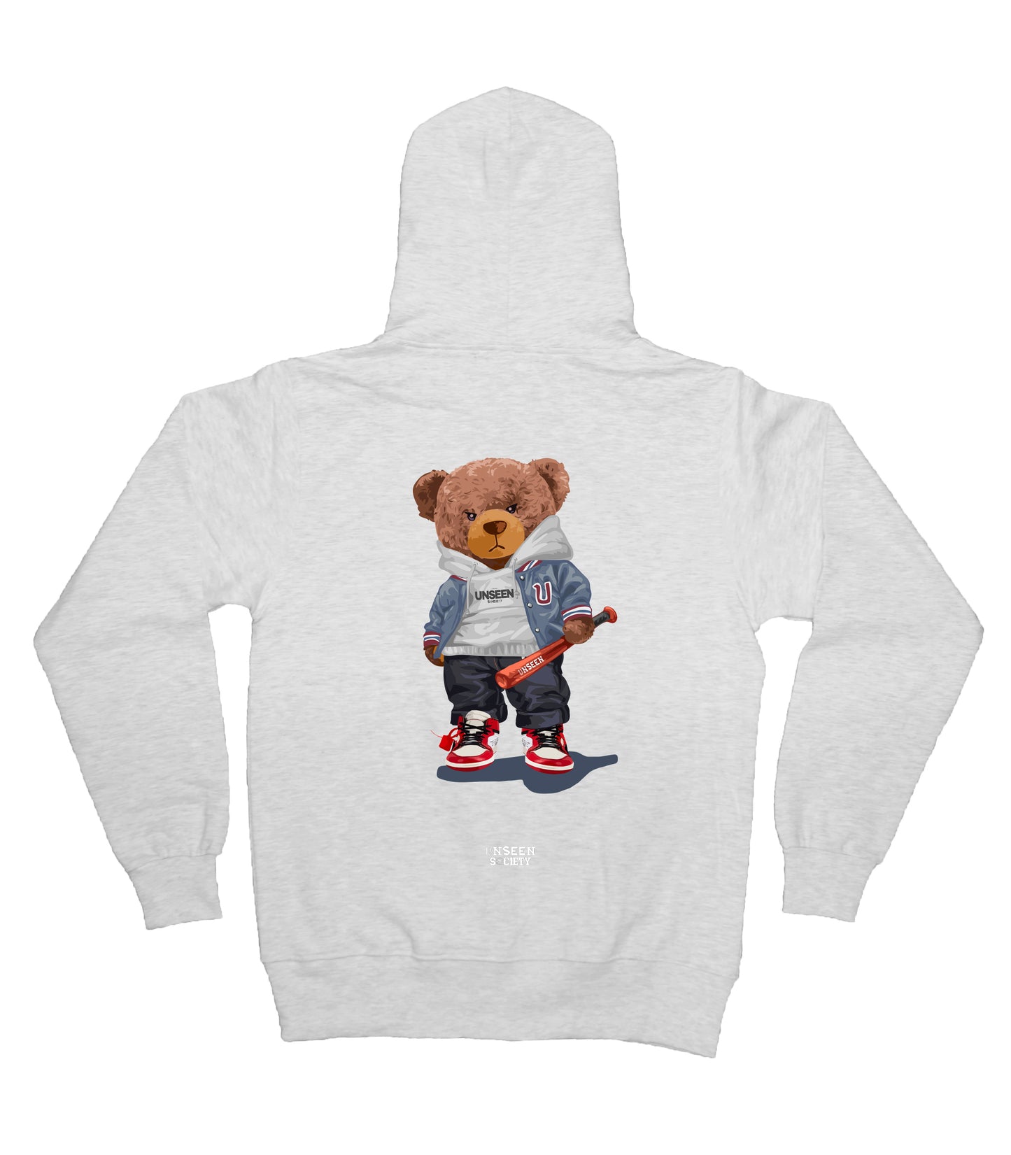 Bear with bat hoodie