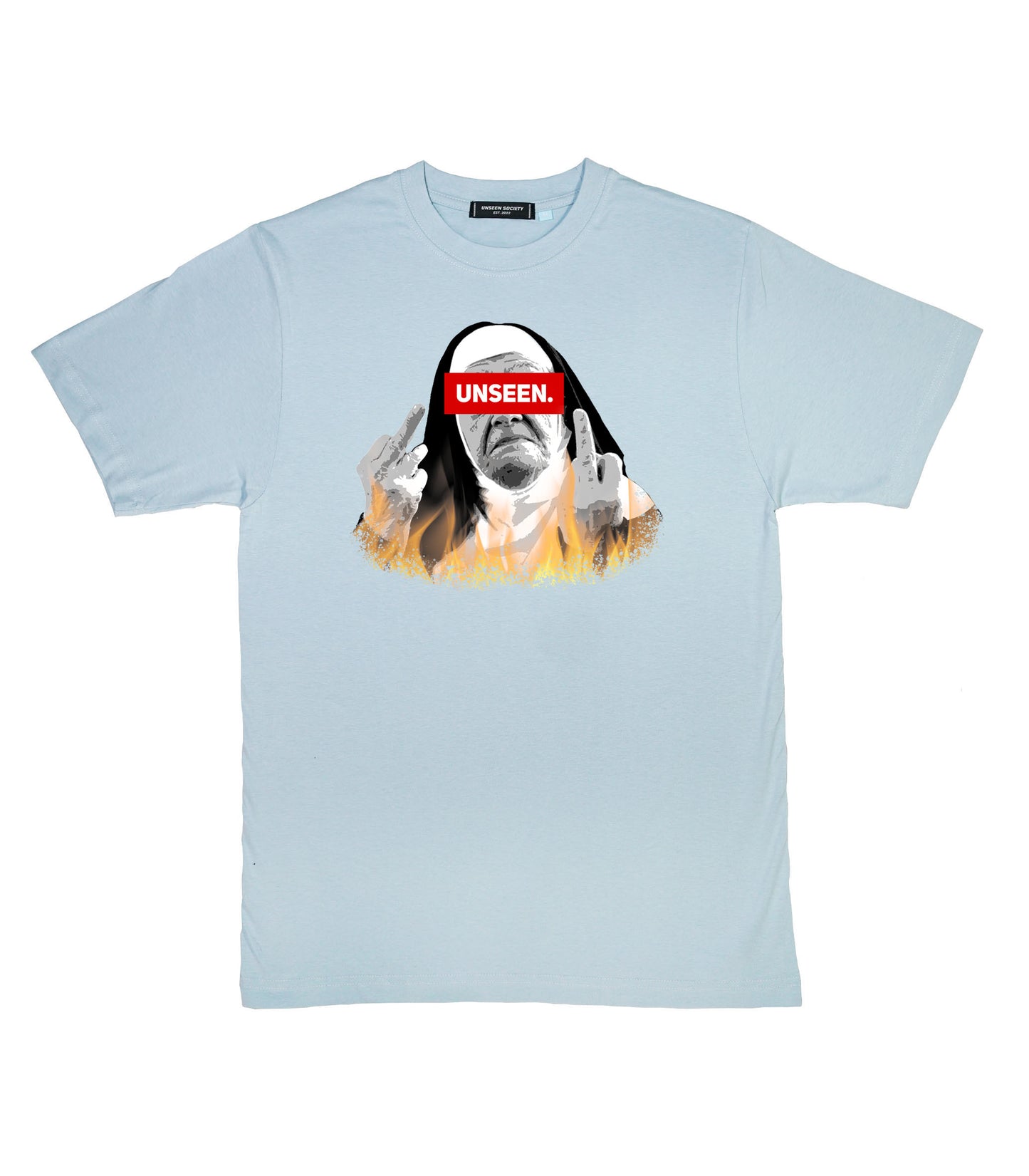 Nun with middlefingers tee