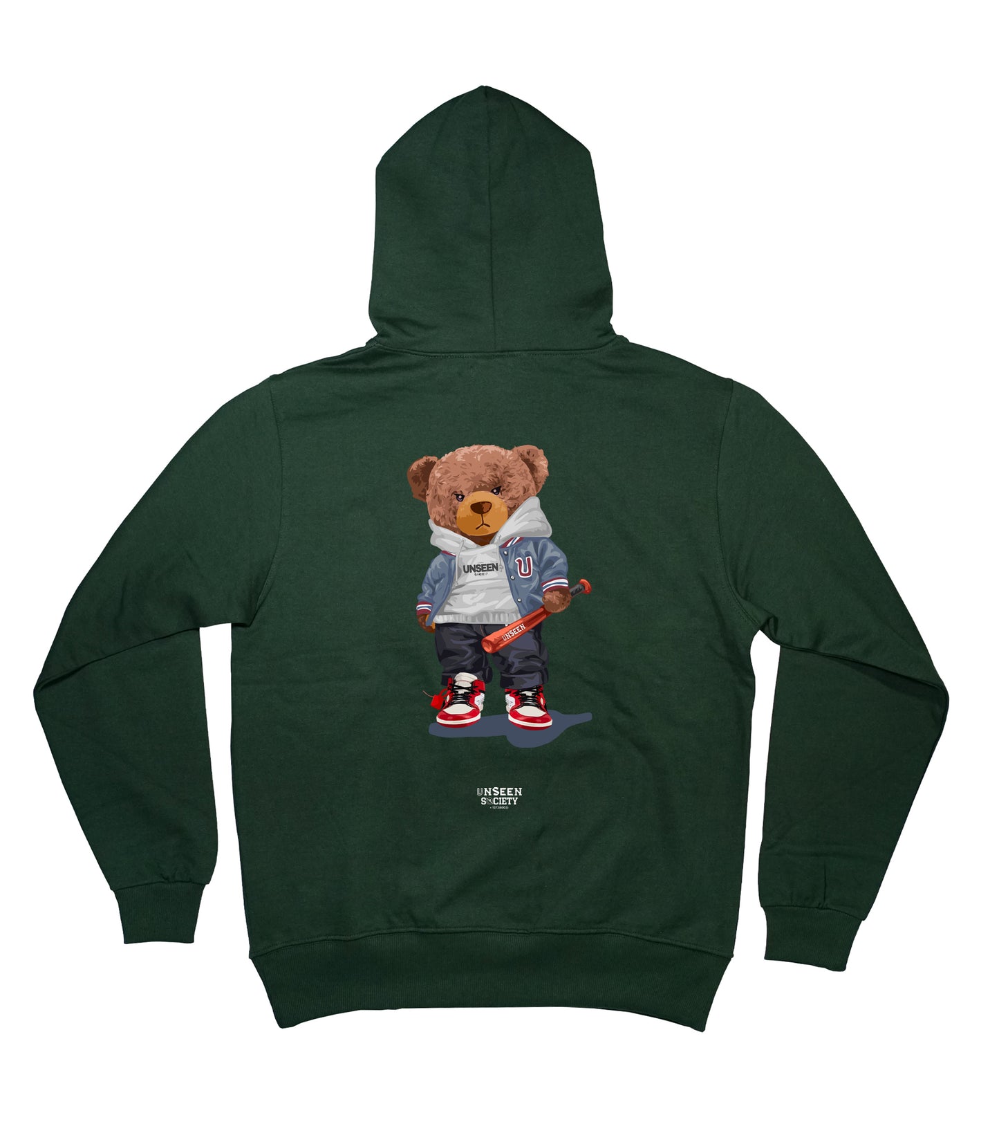 Bear with bat hoodie